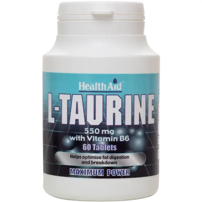 Health Aid - L-taurine 550mg & Vitamin B6 - 60tabs