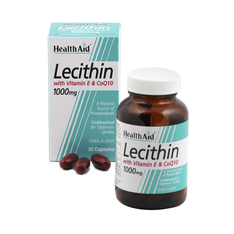 Health Aid Lecithin With Co-q10 & Vitamin E 30caps