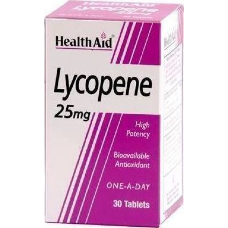 Health Aid Lycopene 25mg Ισχυρό Αντιοξειδωτικό 30tabs