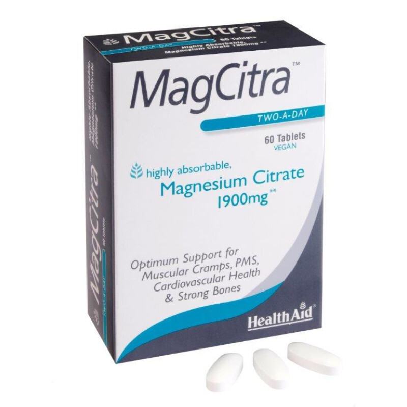 Health Aid Magcitra Μαγνήσιο 1900mg 60tabs