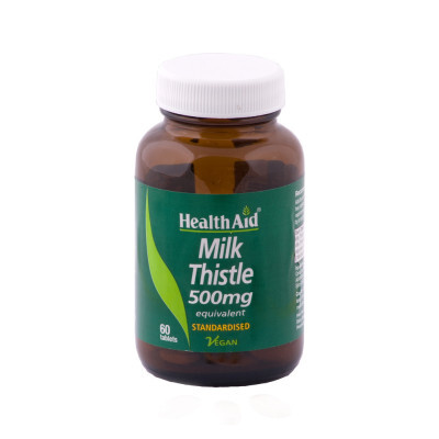 HEALTH AID - Milk Thistle 500mg Αποτοξίνωση & Αντιοξειδωτική Προστασία του Ήπατος - 30tabs