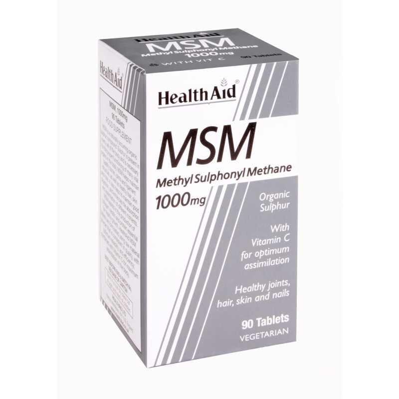 Health Aid Msm 1000mg With Vitamin C 90tabs