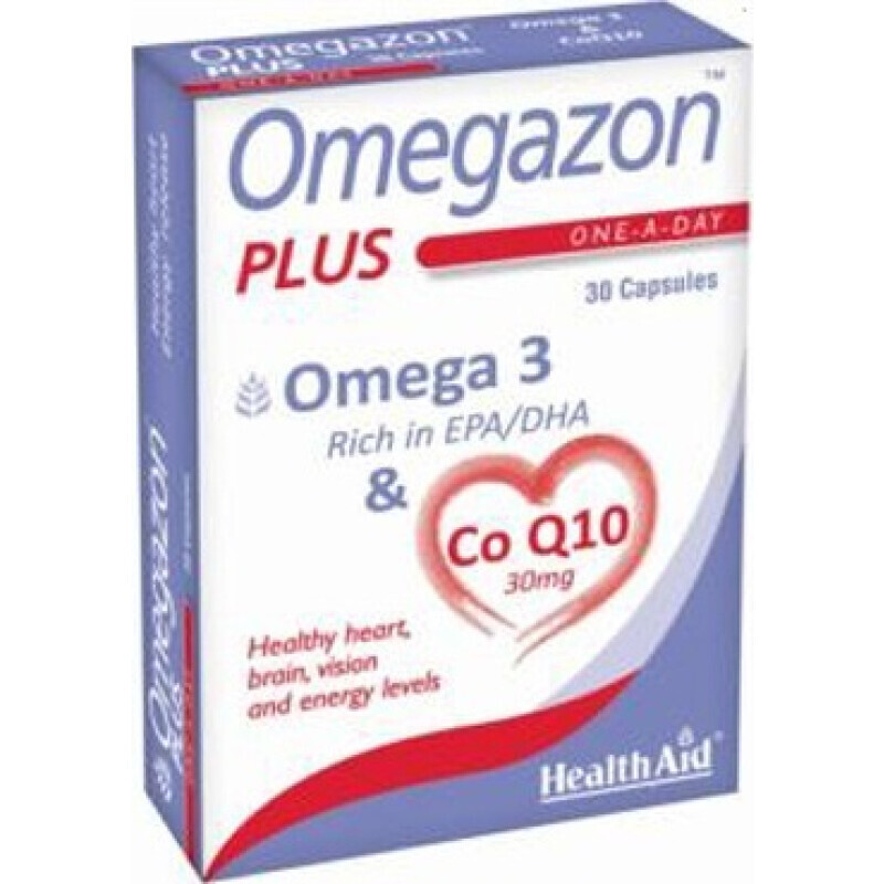Health Aid Omegazon Plus Omega 3 & Co Q10 30caps