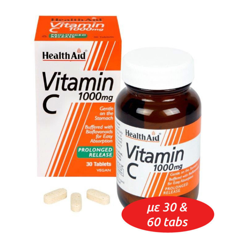 Health Aid - Vitamin C 1000mg Ενίσχυση Ανοσοποιητικού - 30tabs
