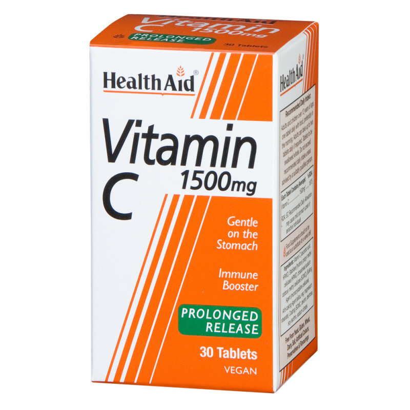 Health Aid - Vitamin C 1500mg Αντιμετώπιση Κρυολογήματος - 30tabs