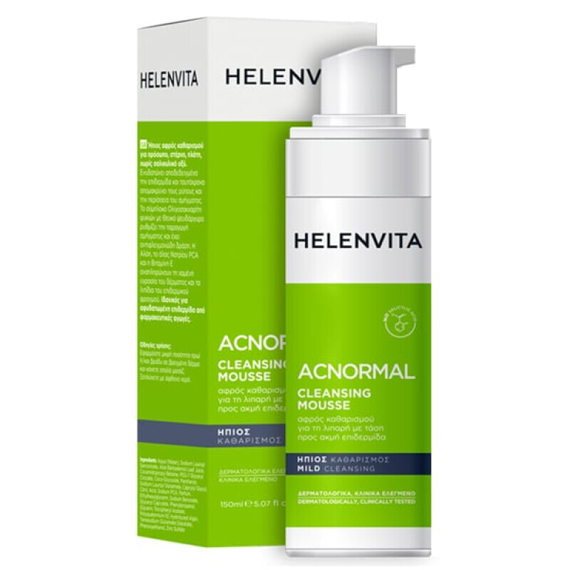 Helenvita - Acnormal Cleansing Mousse Καθαριστικός Αφρός Για Λιπαρή Επιδερμίδα - 150ml