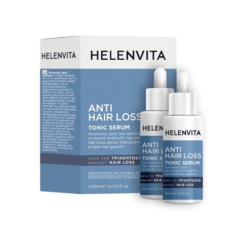 Helenvita - Anti Hair Loss Tonic Serum Τονωτικός Ορός Κατά Της Τριχόπτωσης - 2x30ml