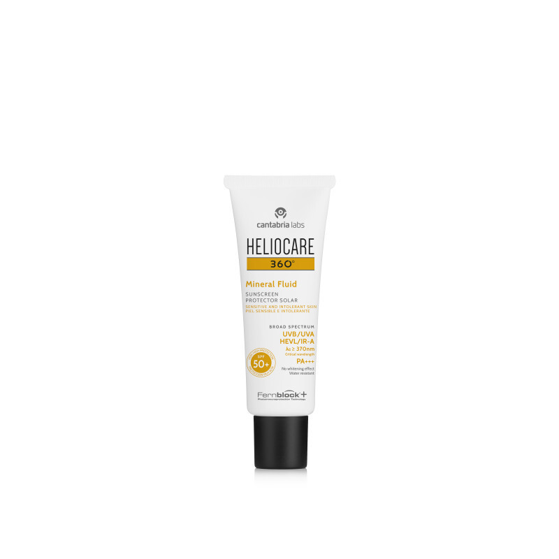 Heliocare 360° - Mineral Fluid Αντηλιακό Για Ευαίσθητο & Δυσανεκτικό Δέρμα Spf50+ - 50ml