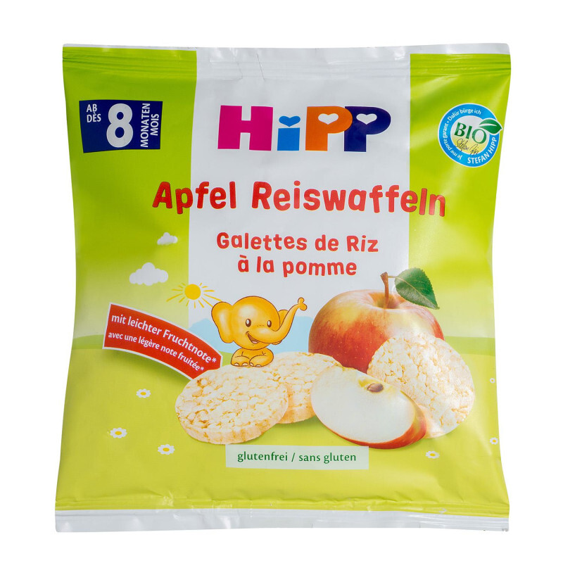 Hipp - Βιολογικά Ρυζογκοφρετάκια Μήλου Από Τον 8ο Μήνα - 30g