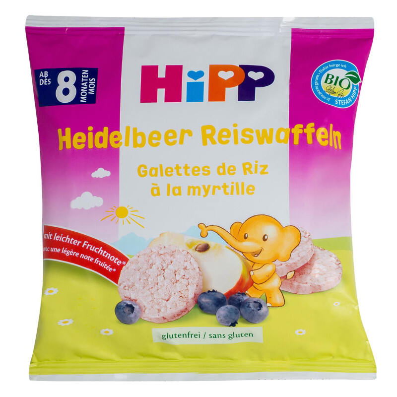 Hipp - Βιολογικά Ρυζογκοφρετάκια Βατόμουρου Από Τον 8ο Μήνα - 30g