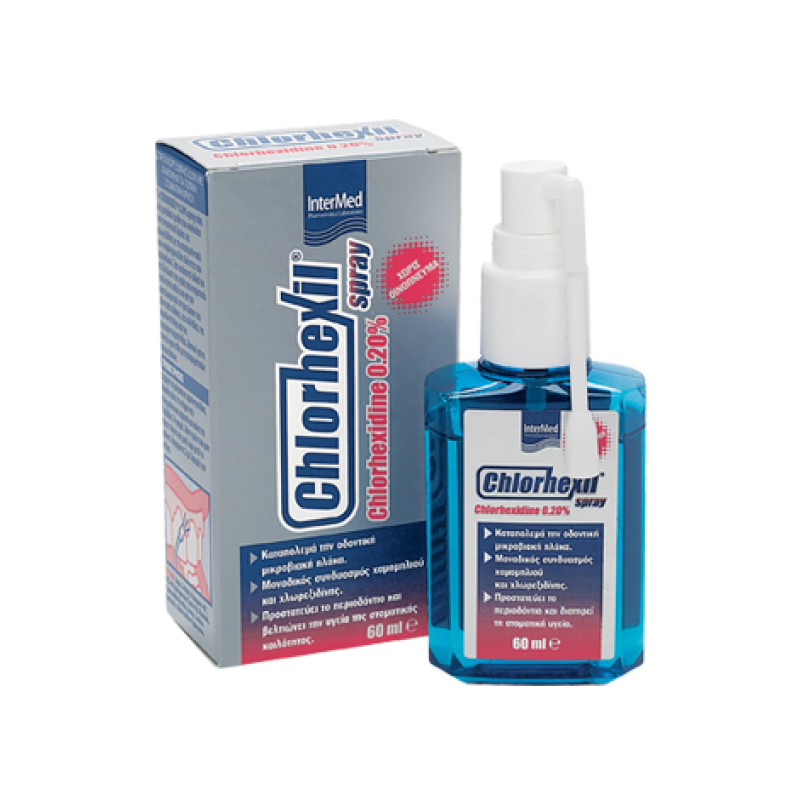 Intermed - Chlorhexil Spray Αντισηπτικό Σπρέι Ανακούφιση Στοματοφαρυγγικής Κοιλότητας - 60ml