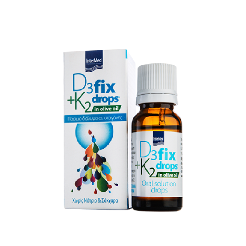 Intermed D3 Fix Drops + K2 In Olive Oil Πόσιμο Διάλυμα 12ml