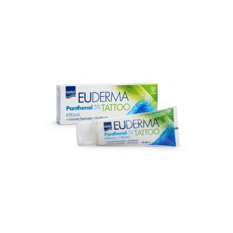 Intermed - Euderma Panthenol 5% Tattoo Κρέμα Για Ενυδάτωση & Ανάπλαση Για Τατουάζ - 75g