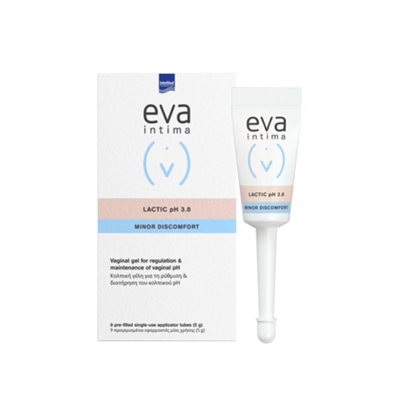 Intermed Eva Intima Lactic Ph 3.8 Vaginal Gel Ρύθμιση Ph 9x5g