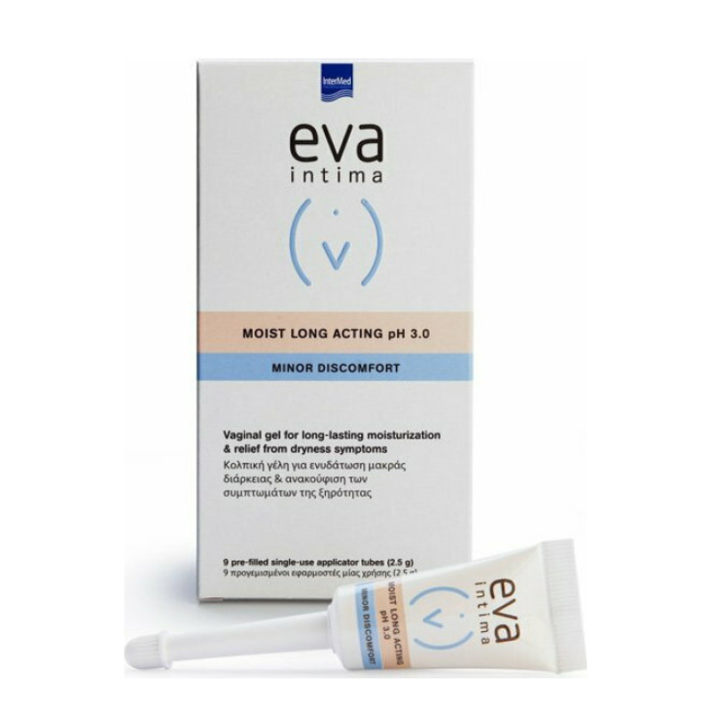 Intermed Eva Intima Moist Long Acting Ph 3.0 Κολπική Γέλη Ενυδάτωσης 9x2,5g