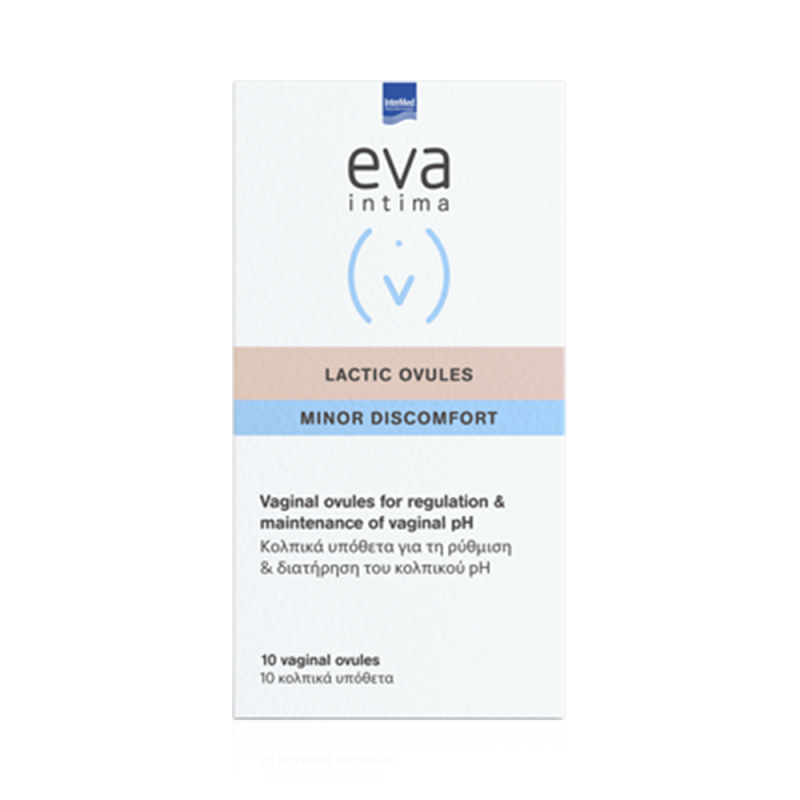 Intermed Eva Lactic Vaginal Ovules Κολπικά Υπόθετα 10τμχ