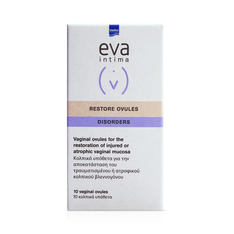 Intermed Eva Restore Vaginal Ovules Κολπικά Υπόθετα 10τμχ