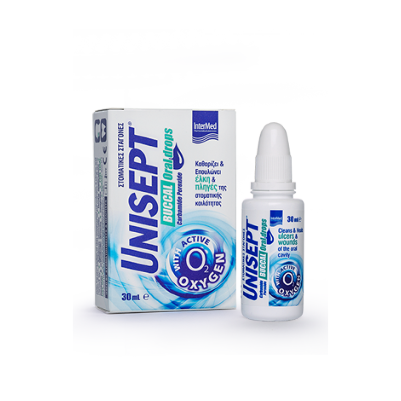 Intermed Unisept Buccal Oral Drops Στοματικές Σταγόνες 15ml