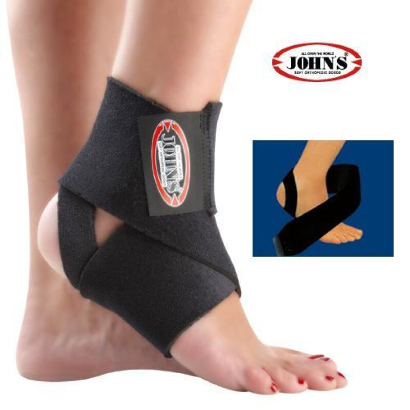 John's Επιστραγαλίδα Ankle Bandage Black One Size 1τμχ