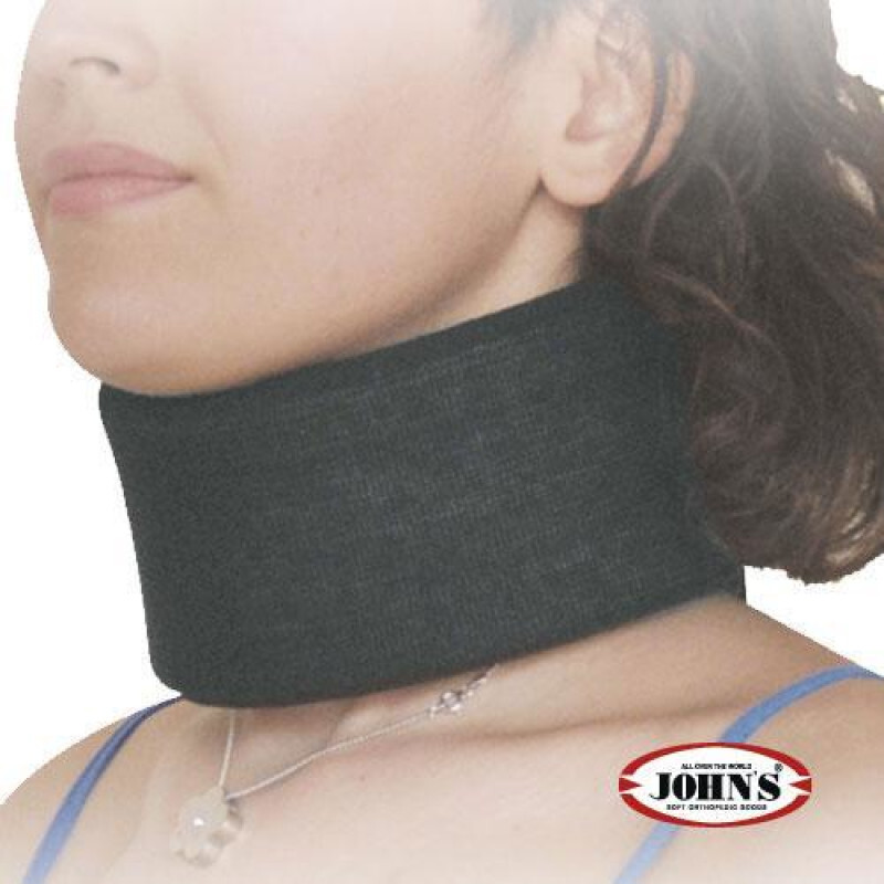 John's Κολάρο Αυχένος Neck Support Black One Size 1τμχ