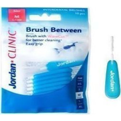 JORDAN - Brush Between Μεσοδόντια Βουρτσάκια Medium (0,6mm) Μπλε Χρώμα - 10τμχ