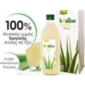 KALOE Gel Αλόη Φυσικός Χυμός Βιολ. Αλόης με Stevia 1Lt