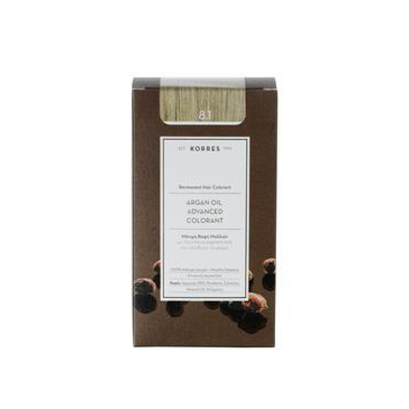 Korres Argan Oil Advanced Colorant 8.1 Ξανθό Ανοικτό Σαντρέ 145ml