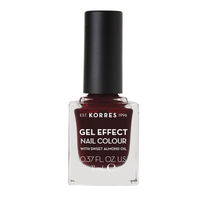 Korres - Gel Effect Nail Colour Βερνίκι Νυχιών 57 Burgundy Red - 11ml