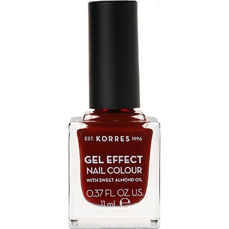 Korres Gel Effect Nail Colour Βερνίκι Νυχιών 59 Wine Red 11ml