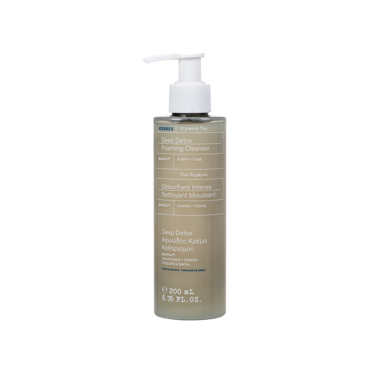 Korres - Olympus Tea Deep Detox Foaming Cleanser Αφρώδης Κρέμα Καθαρισμού Για Πρόσωπο & Μάτια - 400ml