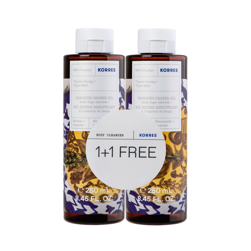 Korres Promo 1+1 Μέλι Θυμάρι Renewing Body Cleanser 2x250ml