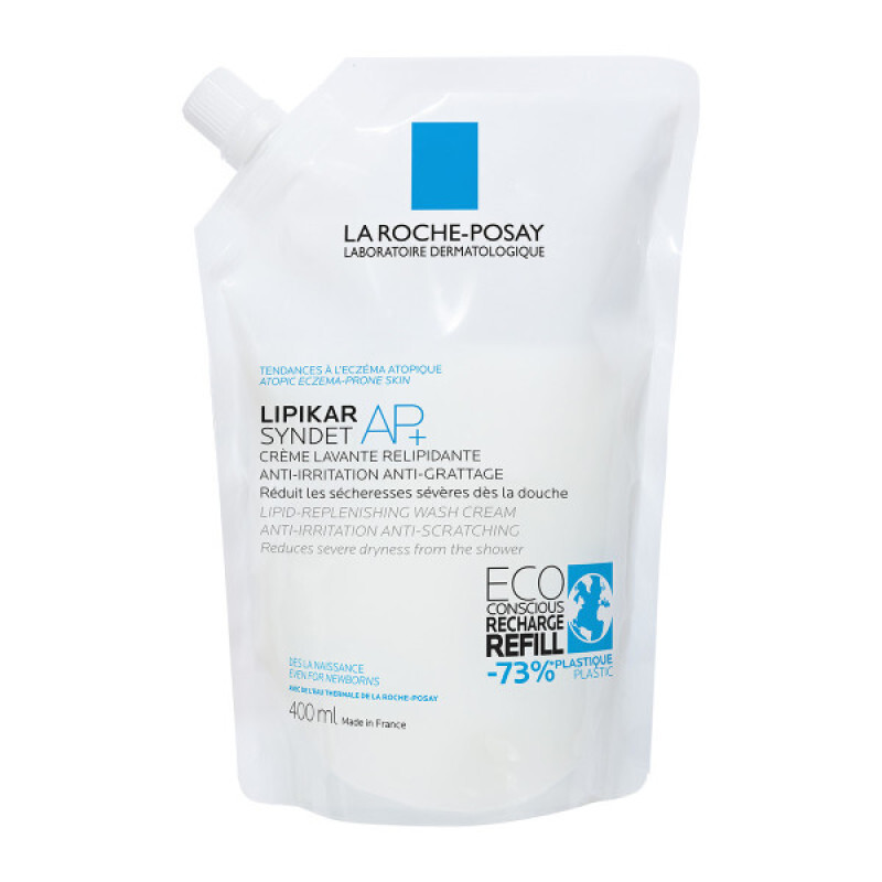 La Roche Posay - Lipikar Syndet Ap+ Κρέμα Καθαρισμού Για Αναπλήρωση Λιπιδίων Refill - 400ml