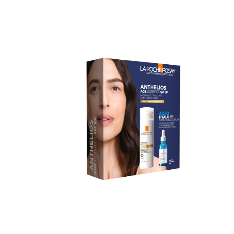 LA ROCHE POSAY - ΠΑΚΕΤΟ ΠΡΟΣΦΟΡΑΣ Anthelios Age Correct SPF50 (50ml) & ΔΩΡΟ Hyalu B5 Suractivated Serum (10ml) - 2τμχ