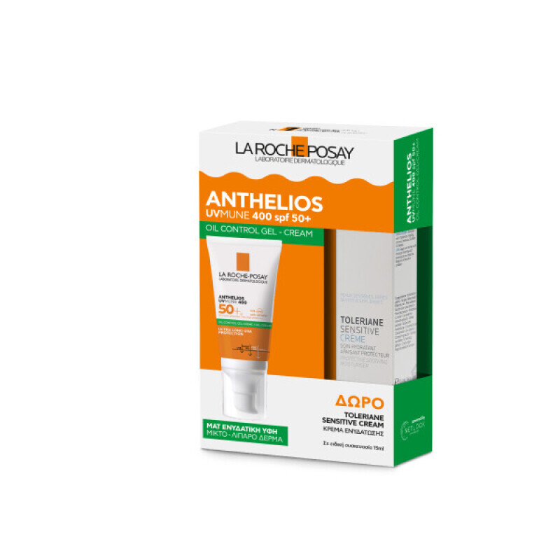 LA ROCHE POSAY - ΠΑΚΕΤΟ ΠΡΟΣΦΟΡΑΣ Anthelios UVMune 400 Oil Control Gel Cream SPF50+ (50ml) & ΔΩΡΟ Toleriane Sensitive Cream (15ml) - 2τμχ