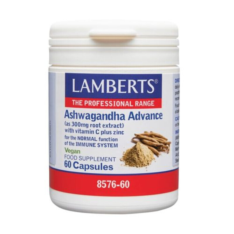 Lamberts - Ashwagandha Advance 300mg & Vit C & Zinc - 60caps