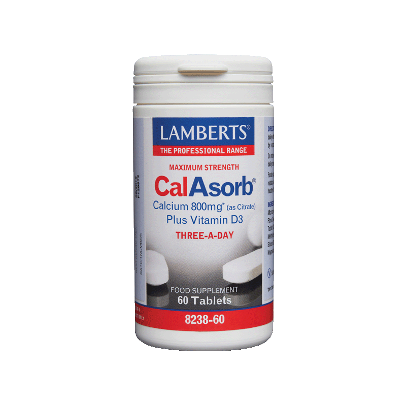 Lamberts Calasorb Calcium 800mg Plus Vitamin D3 60tabs