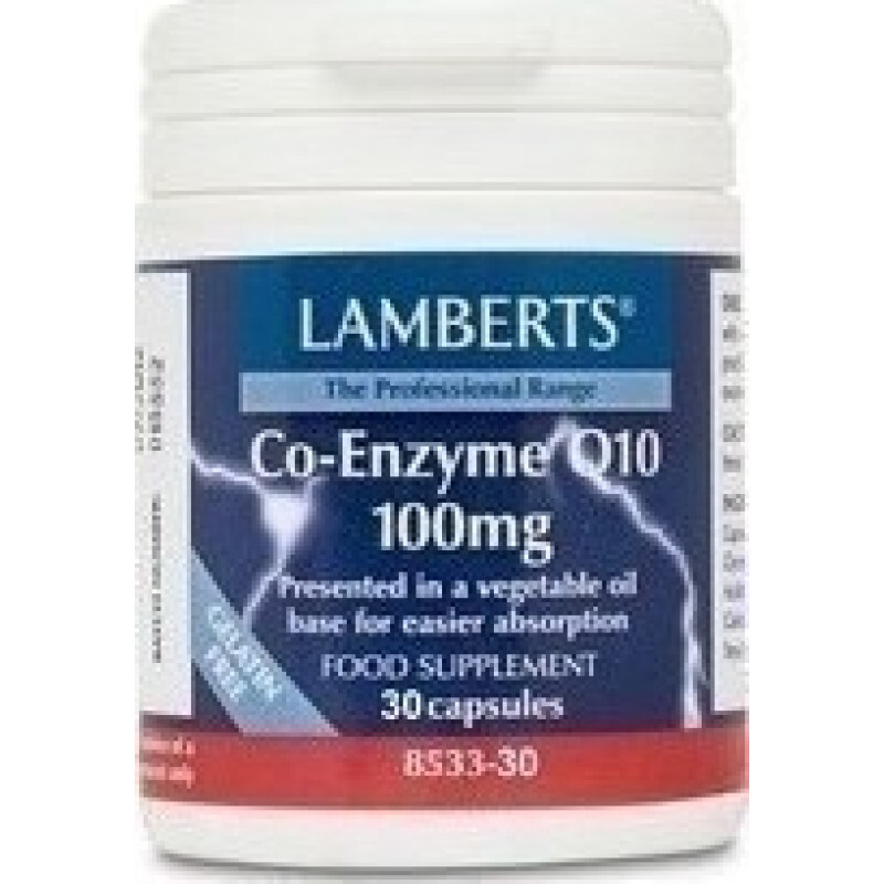 Lamberts Co Enzyme Q10 100mg Αντιοξειδωτικό 30caps