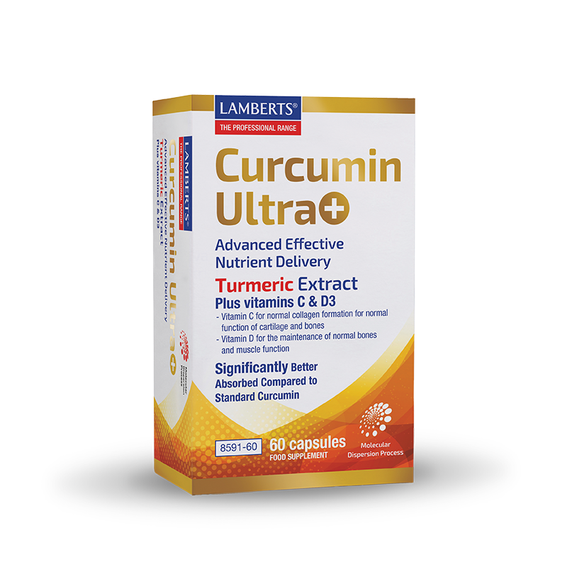 Lamberts - Curcumin Ultra+ Turmeric Extract Plus Vitamins C & D3 Κουρκουμίνη & Βιταμίνες C & D3 - 60caps