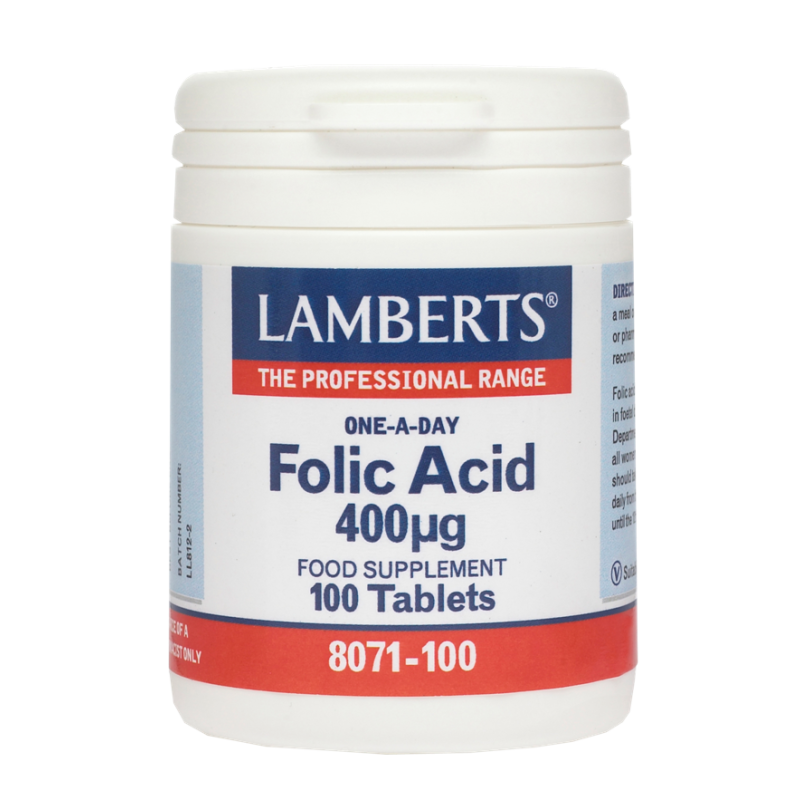 Lamberts Folic Acid 400μg Φολικό Οξύ 100tabs