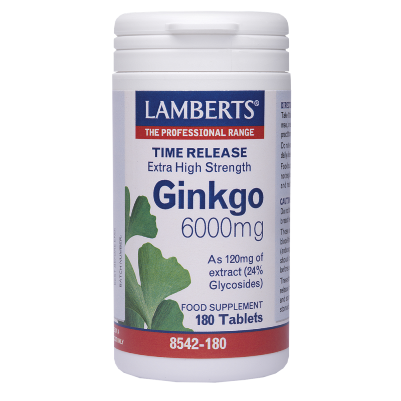 Lamberts Ginkgo Biloba Extract 6000mg 180tabs