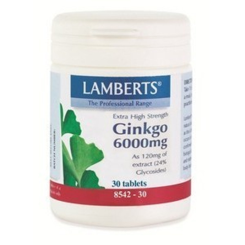 Lamberts Ginkgo Biloba Extract 6000mg 30tabs