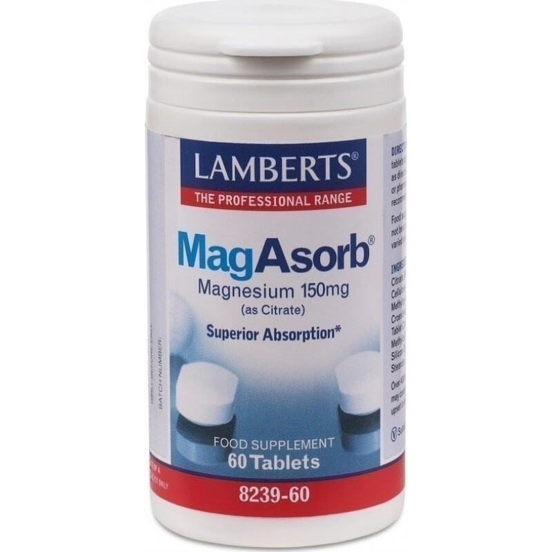 Lamberts Magasorb Magnesium 150mg Μαγνήσιο 60tabs