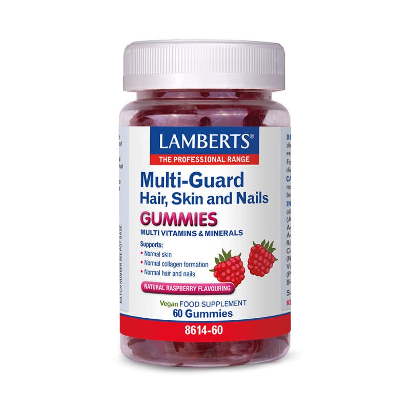 Lamberts Multi Guard Hair, Skin & Nails Gummies Raspberry 60τμχ