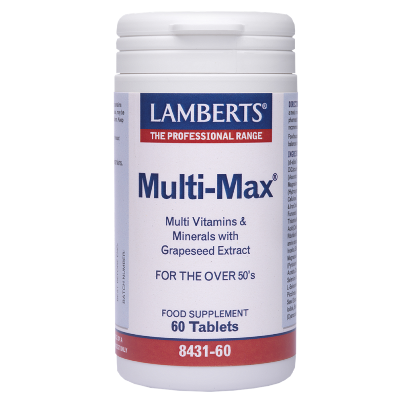 Lamberts - Multi Max Πολυβιταμίνη Υψηλής Δραστικότητας Για Άτομα 50+ Ετών - 60tabs
