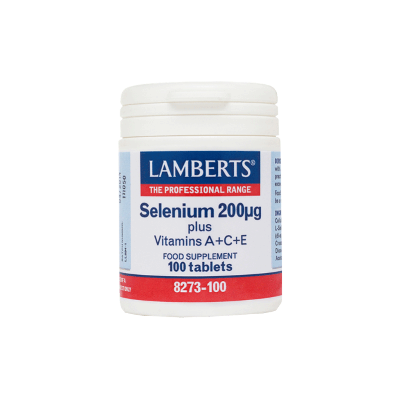 Lamberts Selenium 200μg & Βιταμίνες Α, C, E 100tabs