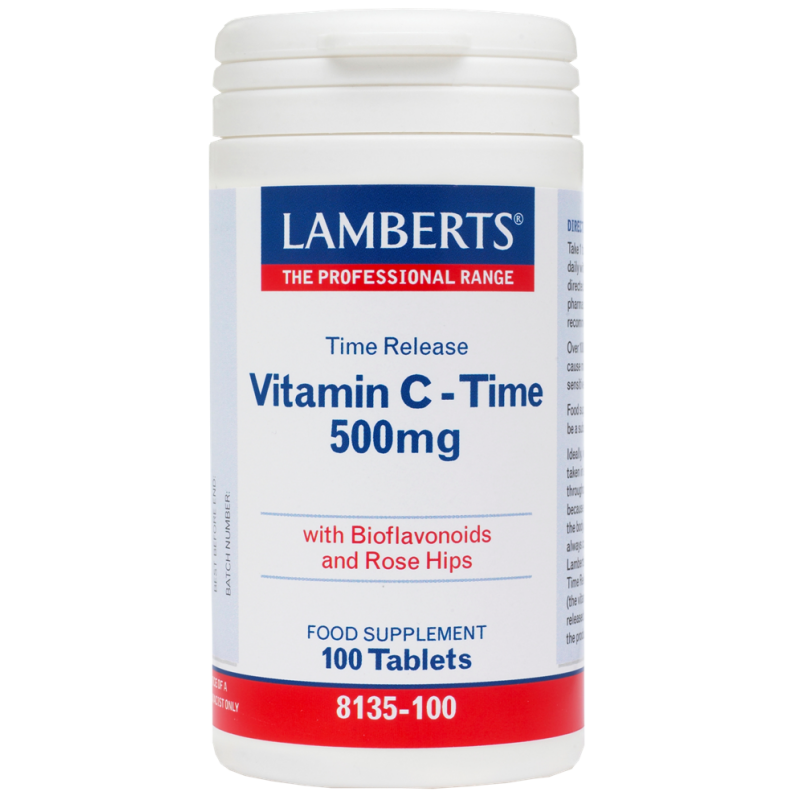 Lamberts - Vitamin C-time 500mg Ενίσχυση Ανοσοποιητικού - 100tabs