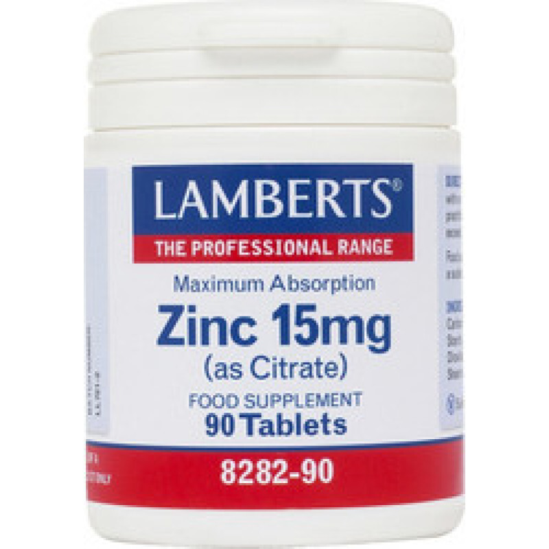 Lamberts Zinc 15mg Citrate Συμπλήρωμα Ψευδαργύρου 90tabs