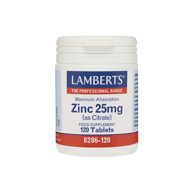Lamberts Zinc 25mg Citrate Συμπλήρωμα Ψευδαργύρου 120tabs