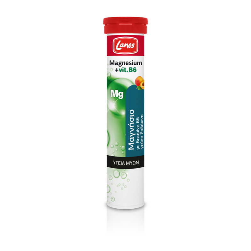 Lanes Magnesium + Vit.b6 Γεύση Ροδάκινο 20eff.tabs