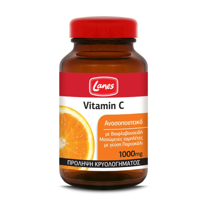 Lanes Vitamin C 1000mg Γεύση Πορτοκάλι 60chew.tabs